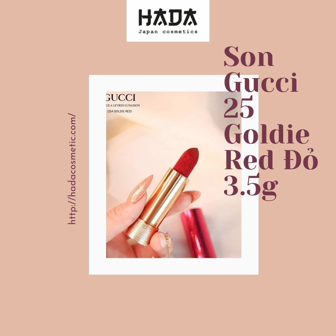 Son Gucci 25 Goldie Red Đỏ 3.5g - HADA Cosmetic